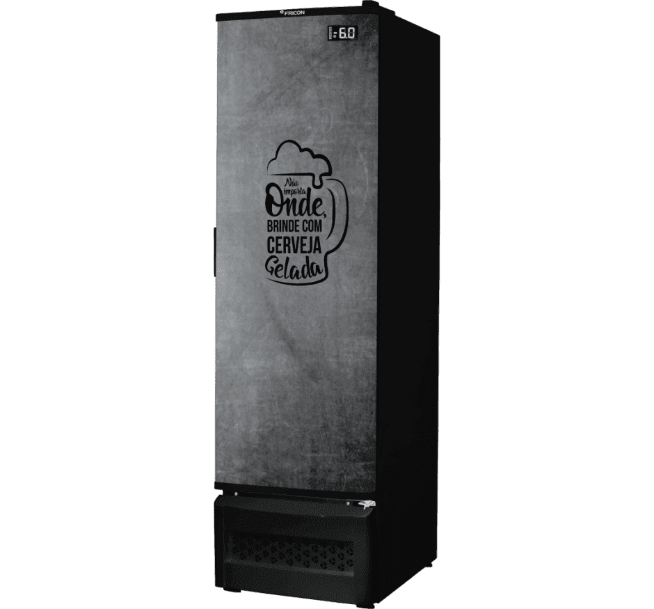 Geladeira/refrigerador 284 Litros 1 Portas Inox Garrafa - Fricon - 110v - Vcfc-284c